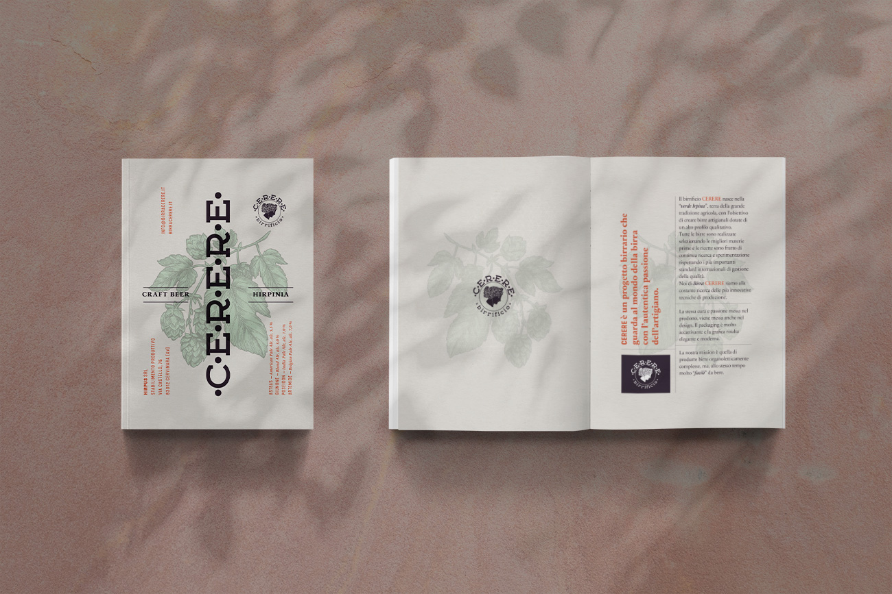 Realizzazione cataolgo brochure birra cerere avellino benevento napoli caserta