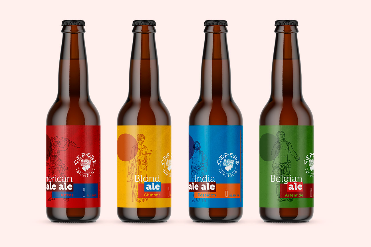 Realizzazione packaging etichette birra cerere avellino benevento napoli caserta