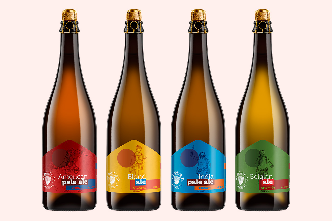 Realizzazione packaging etichette birra cerere avellino benevento napoli caserta