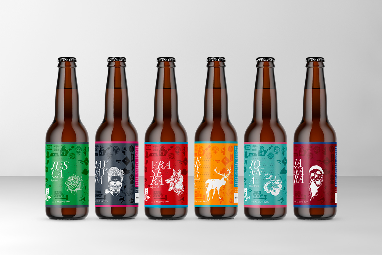 Progettazione grafica etichetta birra donjon avellino