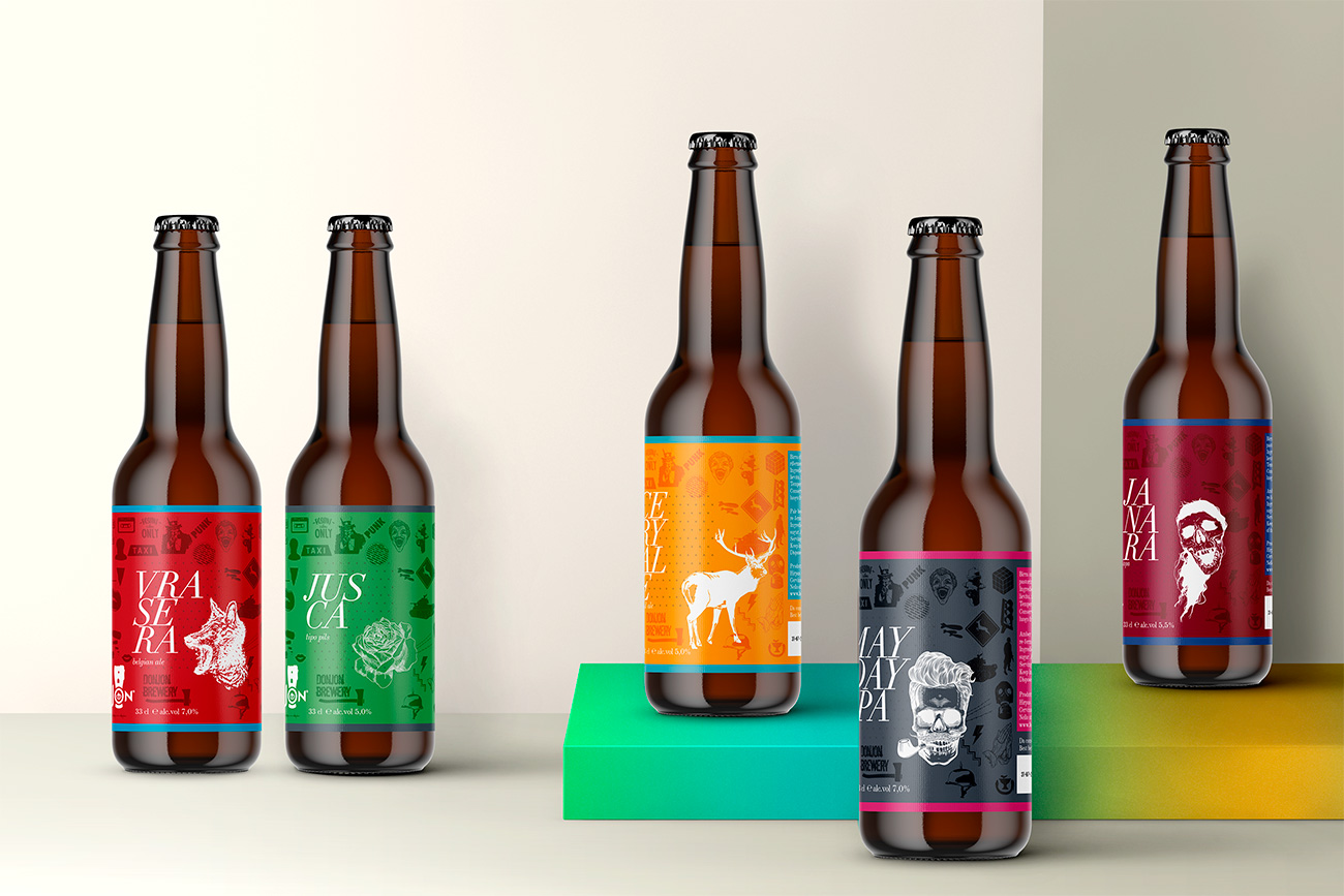 Progettazione grafica etichetta birra donjon avellino