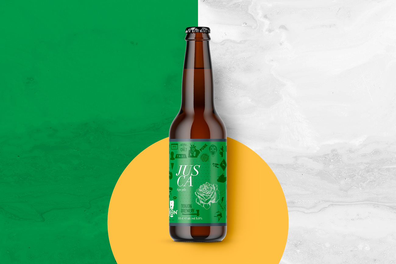 Progettazione grafica etichetta birra donjon avellino