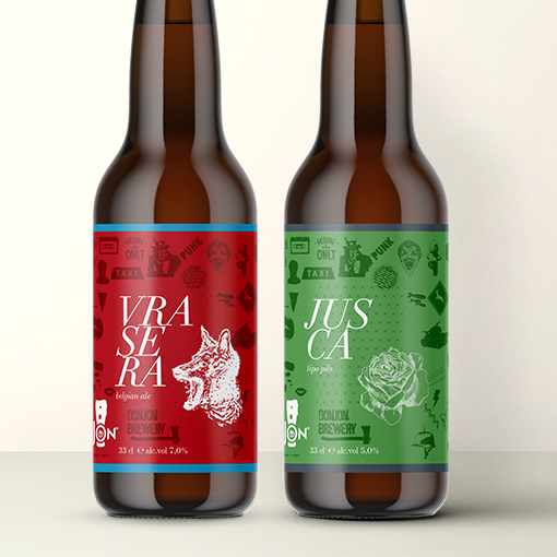 Progettazione grafica etichetta birra donjon avellino