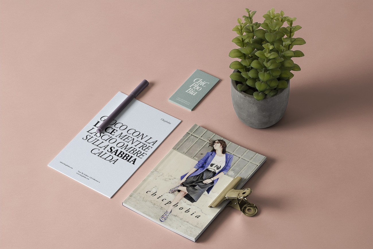 Progettazione grafica catalogo lookbook fashion chicphobia napoli