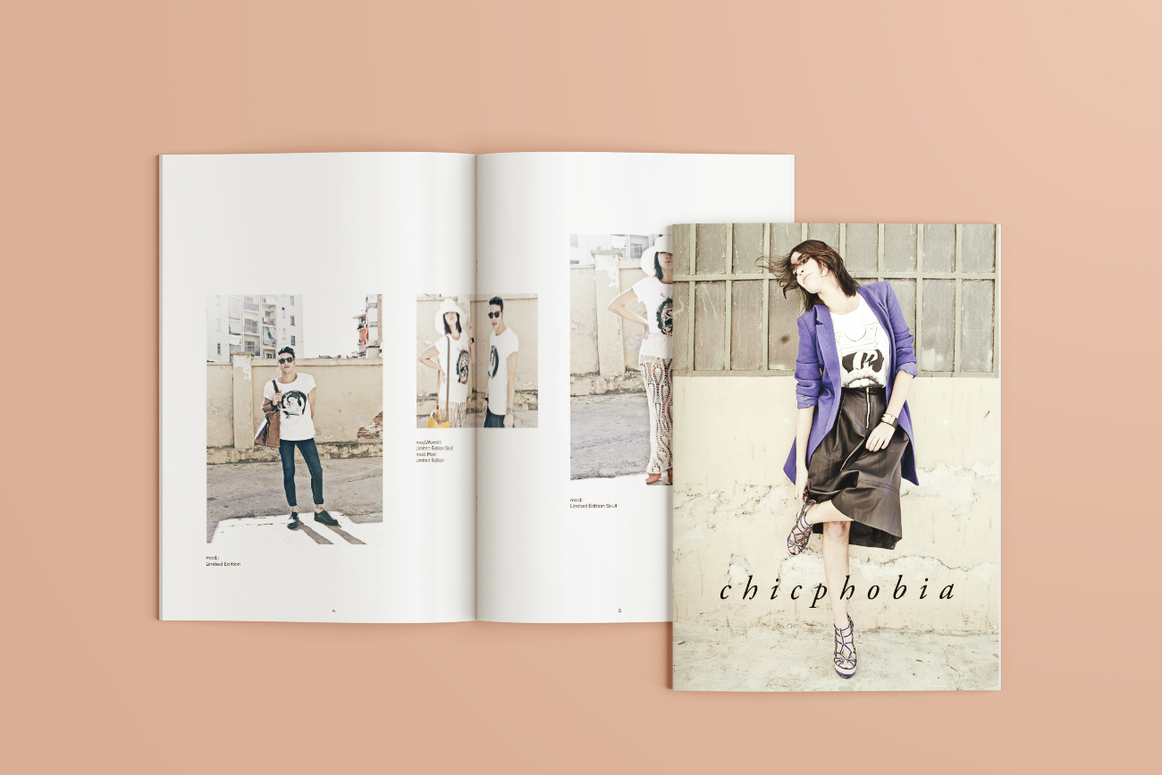 Progettazione grafica catalogo lookbook fashion chicphobia napoli