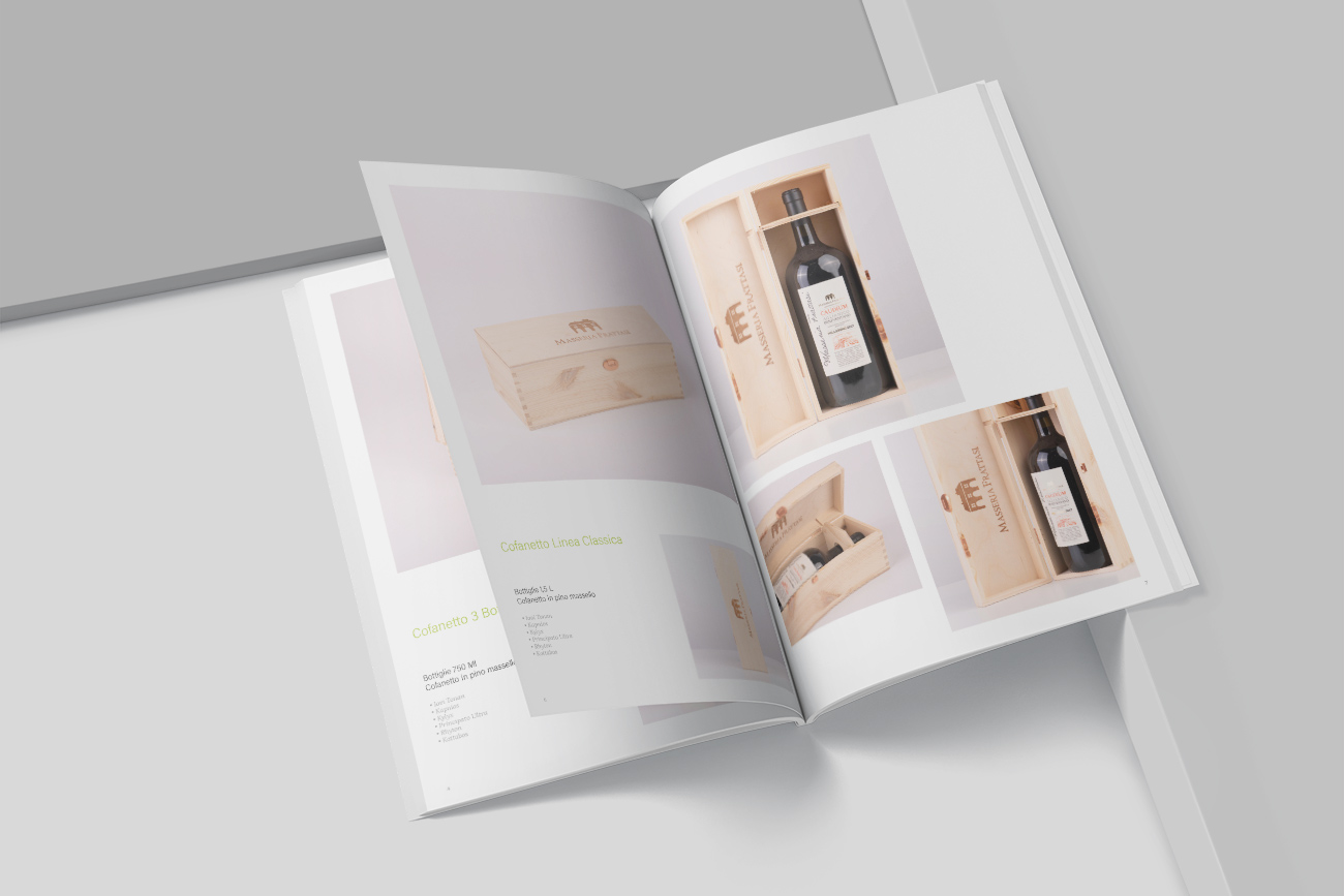 progettazione grafica catalogo brochure masseria frattasi benevento
