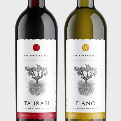 progettazione grafica etichette vino luciano barrasso taurasi fiano avellino
