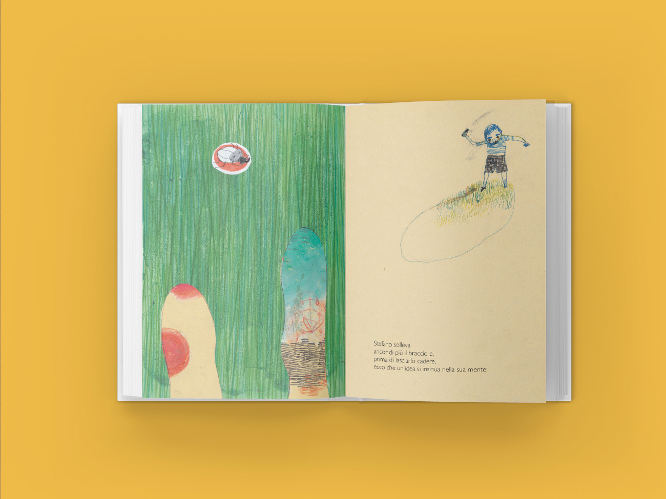 progettazione grafica-libro illustrazioni stefano e lo scarafaggio edizioni primavera editrice scarafaggio