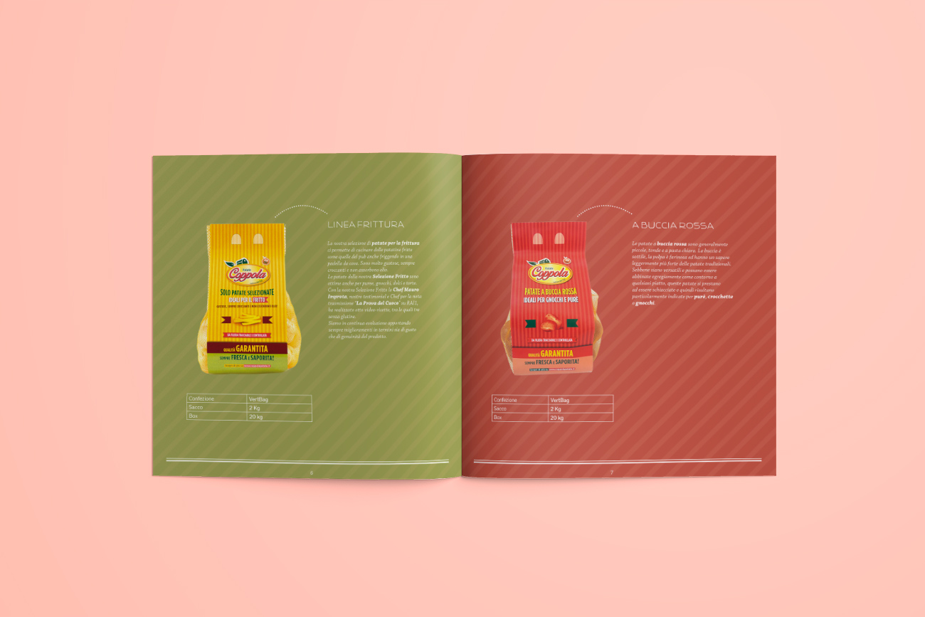 Progetto grafico brochure catalogo patate coppola benevento