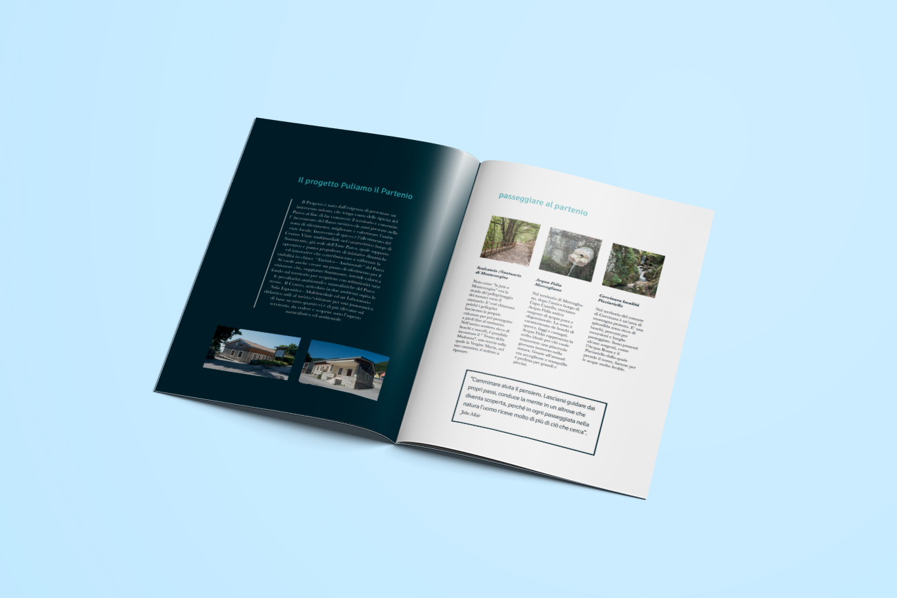progetto grafico brochure partenio avellino