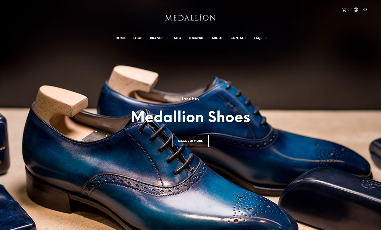 Realizzazione sito web Medallion Shoes Napoli