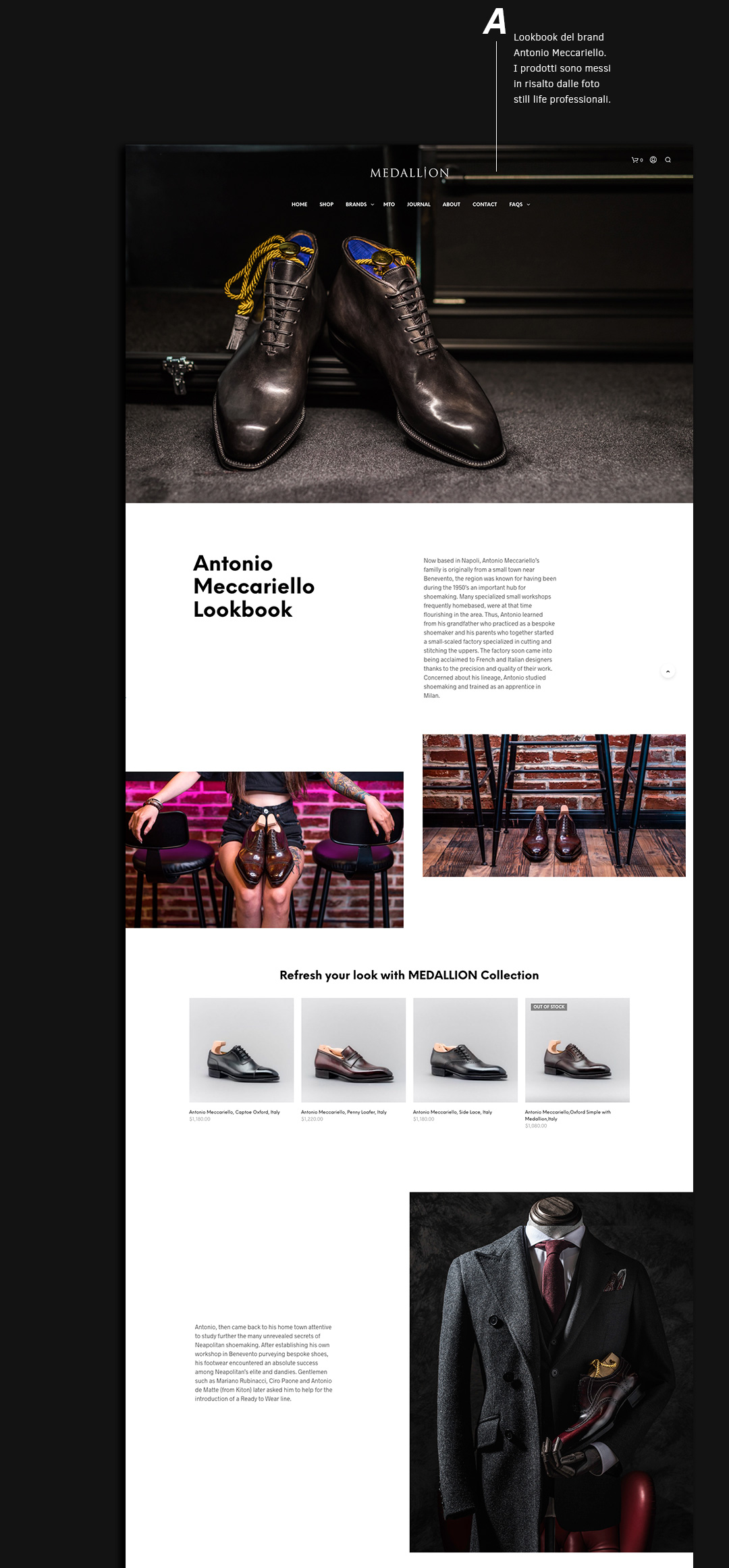 Realizzazione sito web Medallion Shoes Napoli