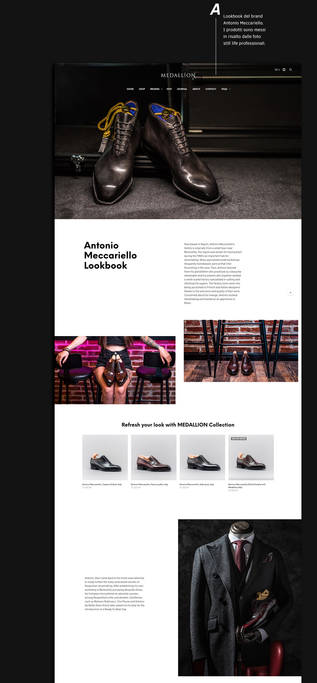 Realizzazione sito web Medallion Shoes Napoli
