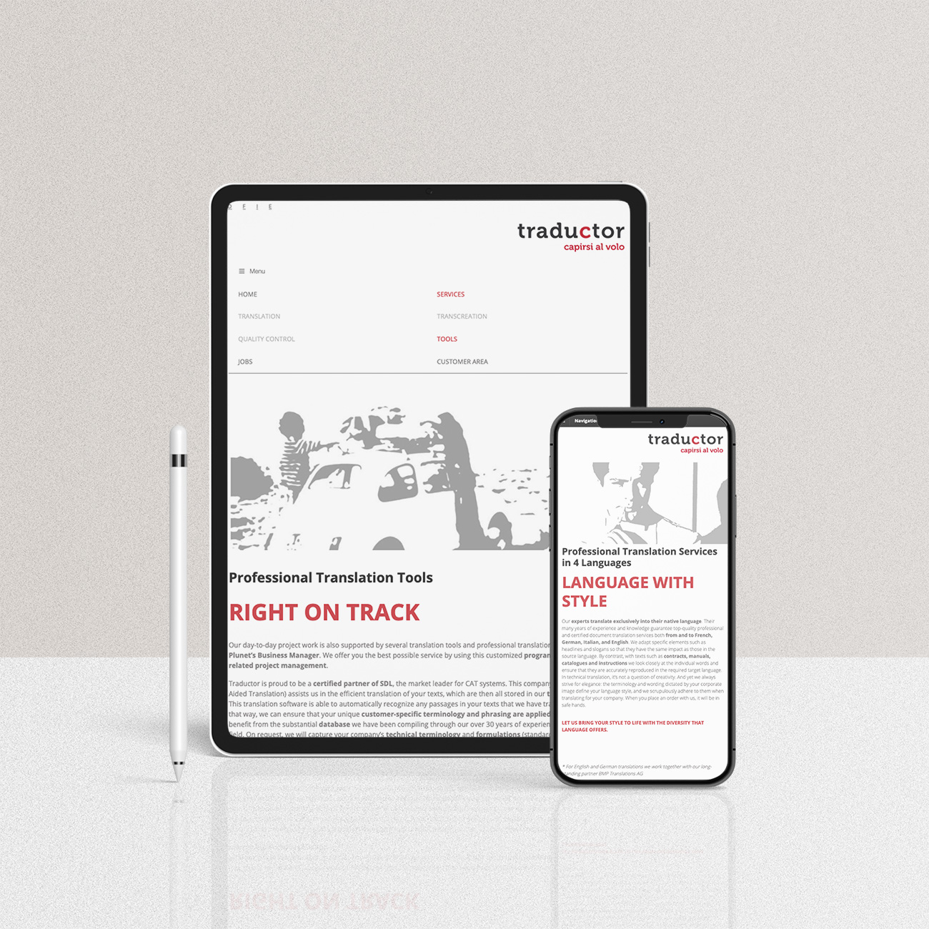 realizzazione sito web agenzia traduzioni basilea